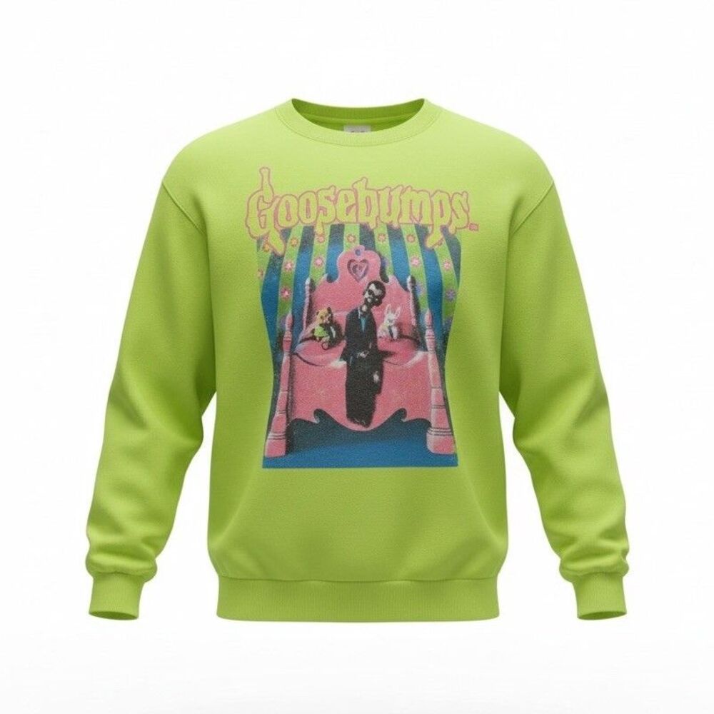 Goosebumps Slappy Sweatshirt Neon Green Size Medium